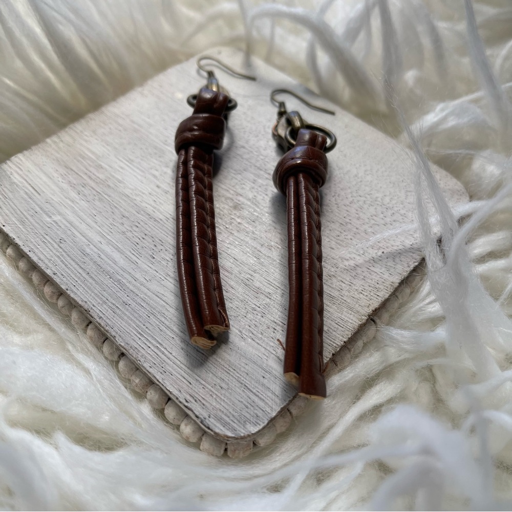 Handmade Dangle Earrings - Repurposed Pieces - Picture 5 of 9
